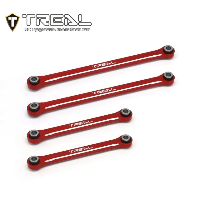 TRX4M Upper Links Set (4pcs) Aluminum 7075 Upper Chassis 4-Links Upgrades 1/18 Scale RED