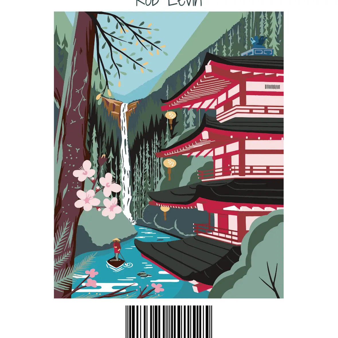 Pagoda in the Nature - Diy Paint By Numbers Kit 20x16
