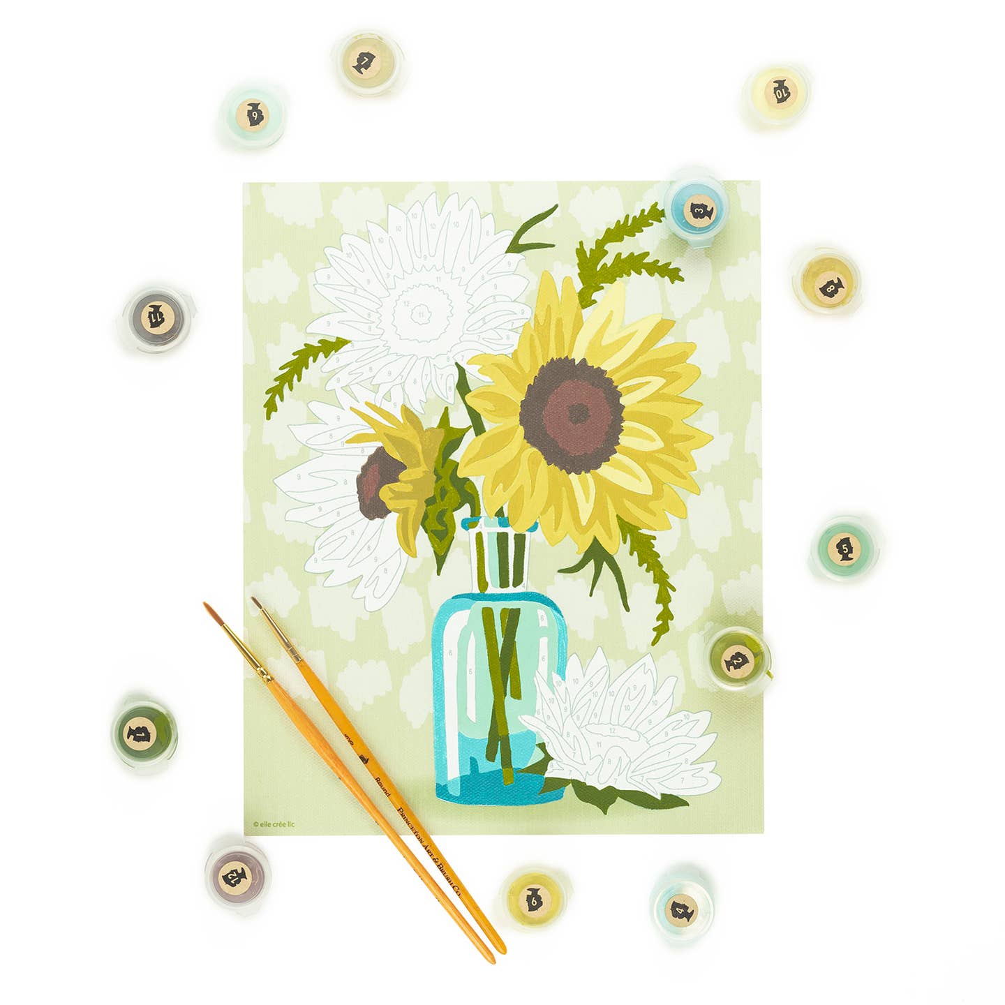 Sunflowers in Vase (Yellow) Paint-By-Number Kit