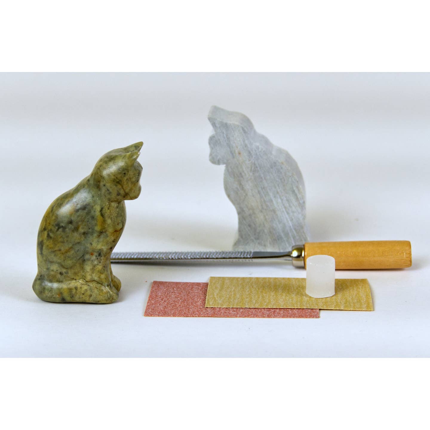 CAUK Cat Soapstone Carving and Whittling