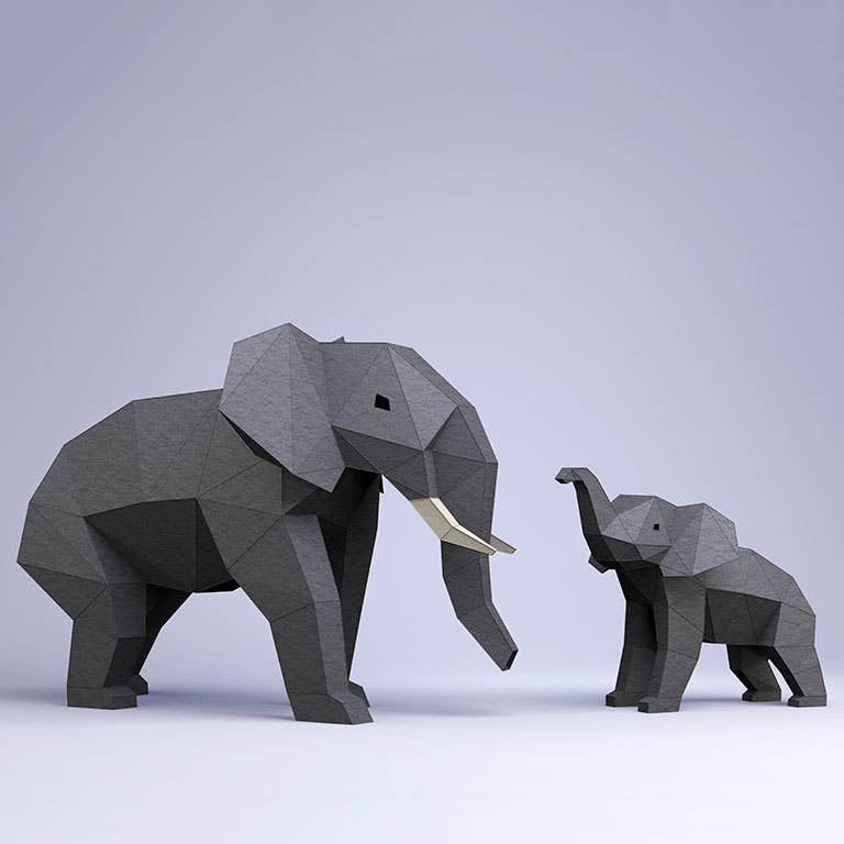 ELETGR Elephants Origami Model Papercraft Kit
