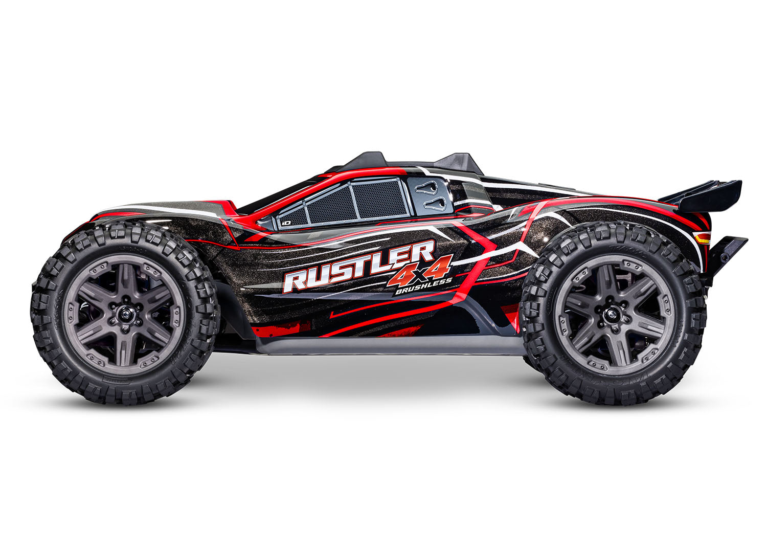 67164-4 Red Rustler® 4X4 Brushless: 1/10-scale 4WD Stadium Truck with TQ™ 2.4GHz Radio System
