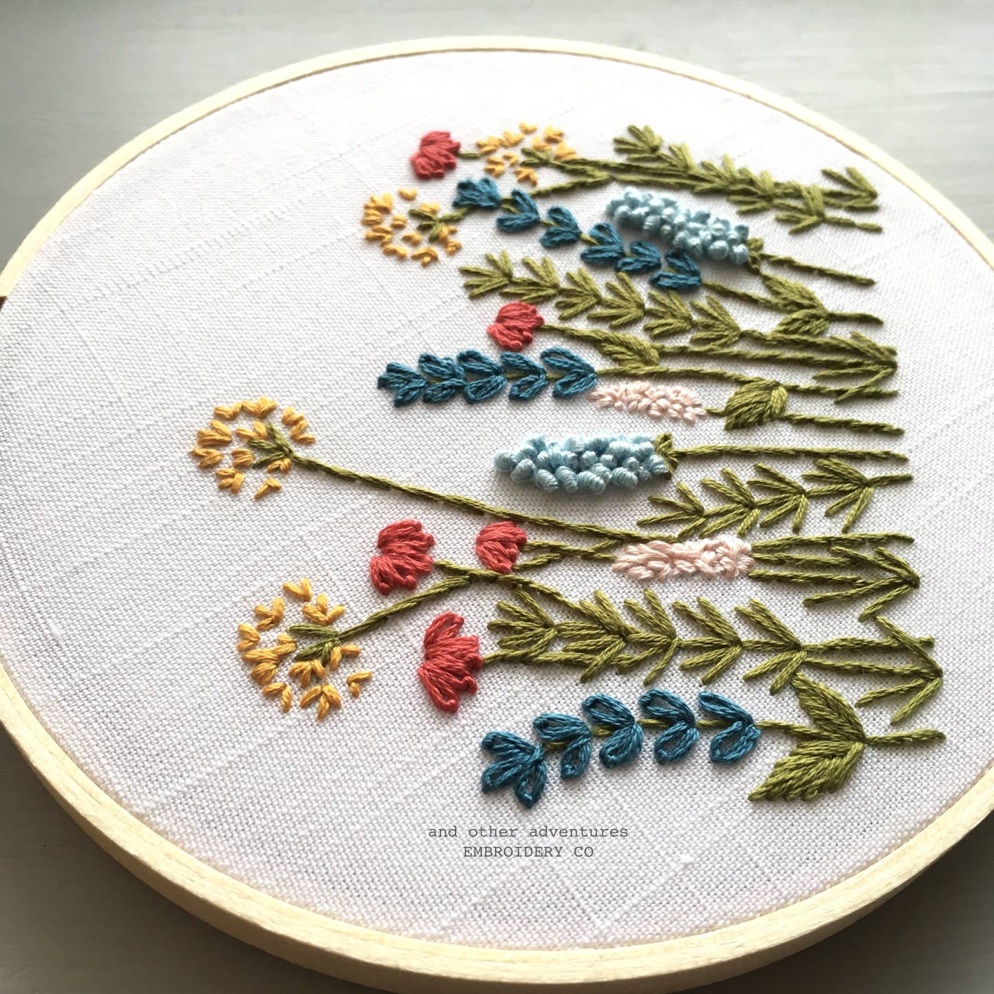 Beginner Embroidery KIT - Bright Summer Meadow
