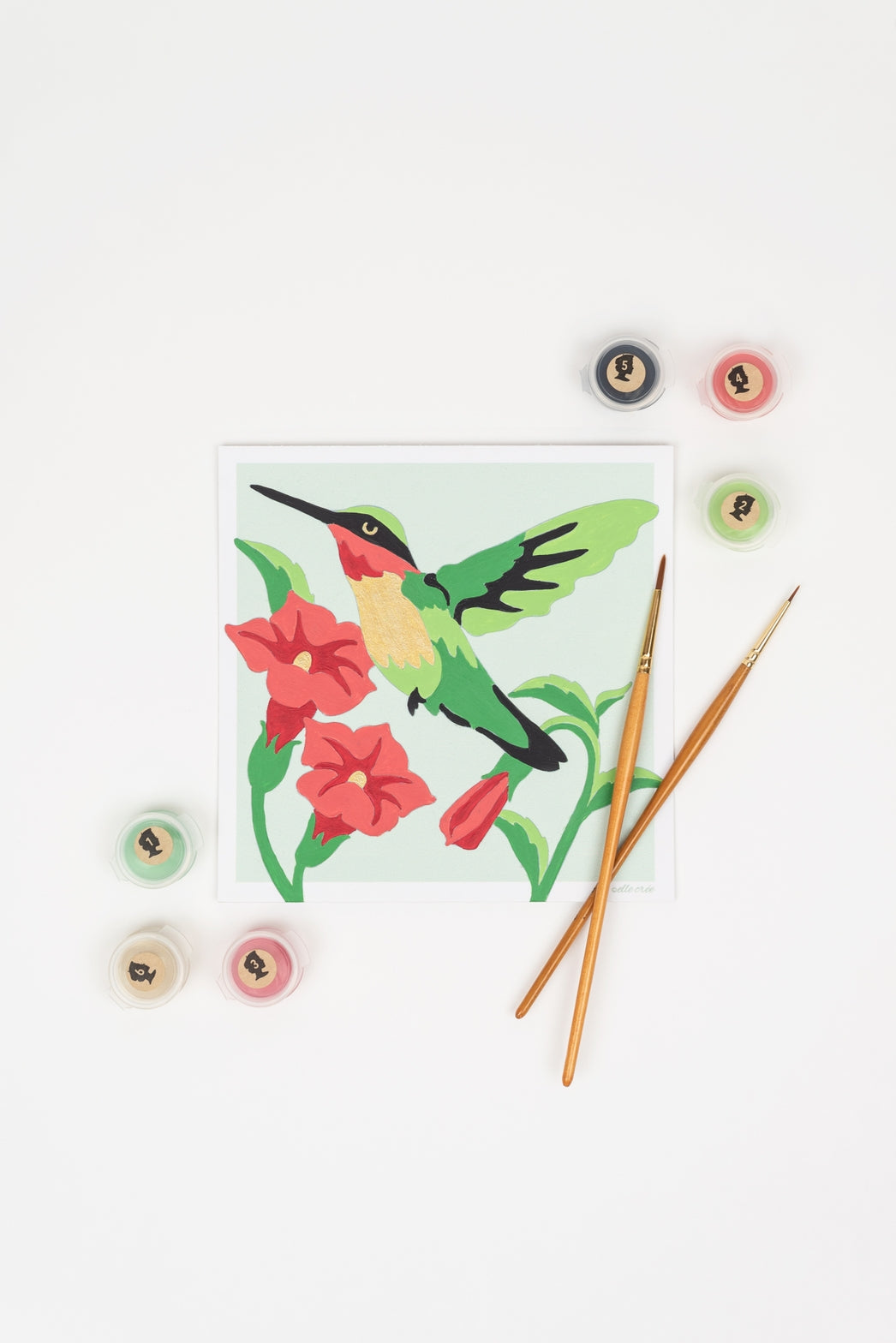 Hummingbird Mini Paint-By-Number Kit