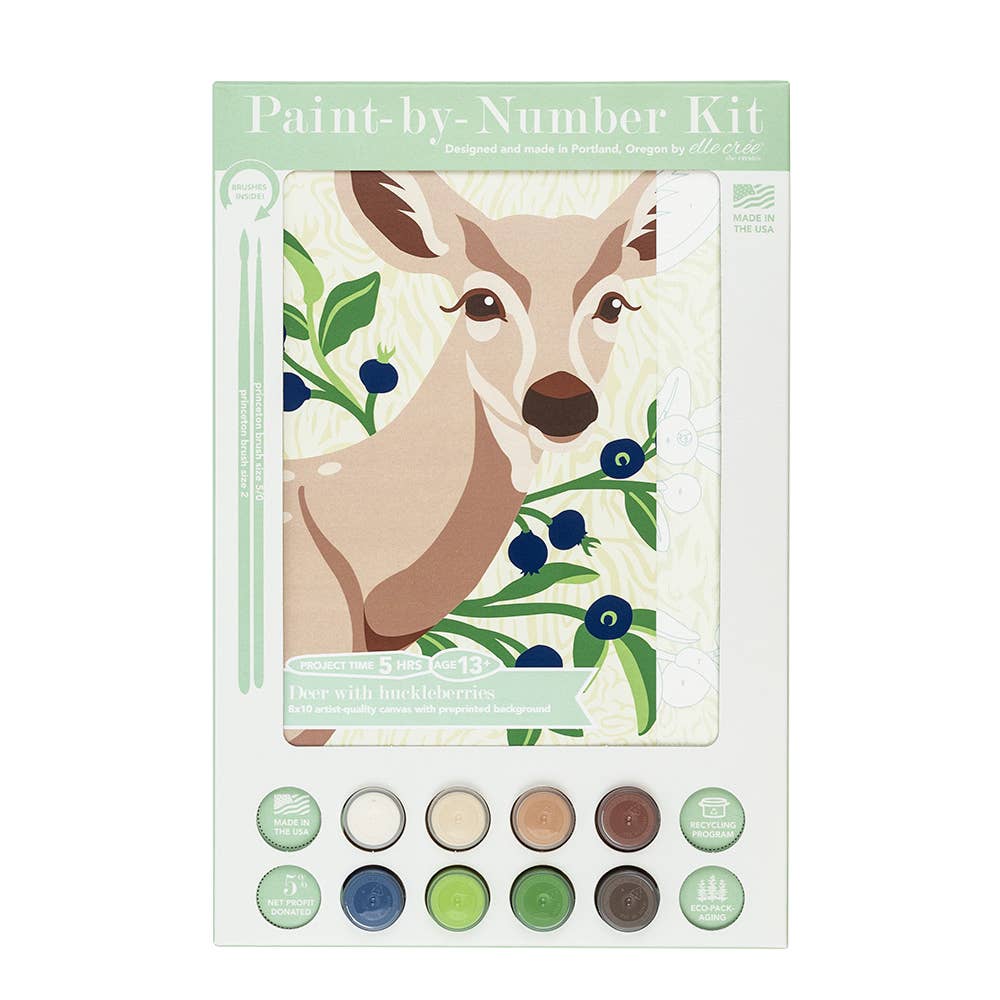 Deer with Huckleberries Paint By the Numbers