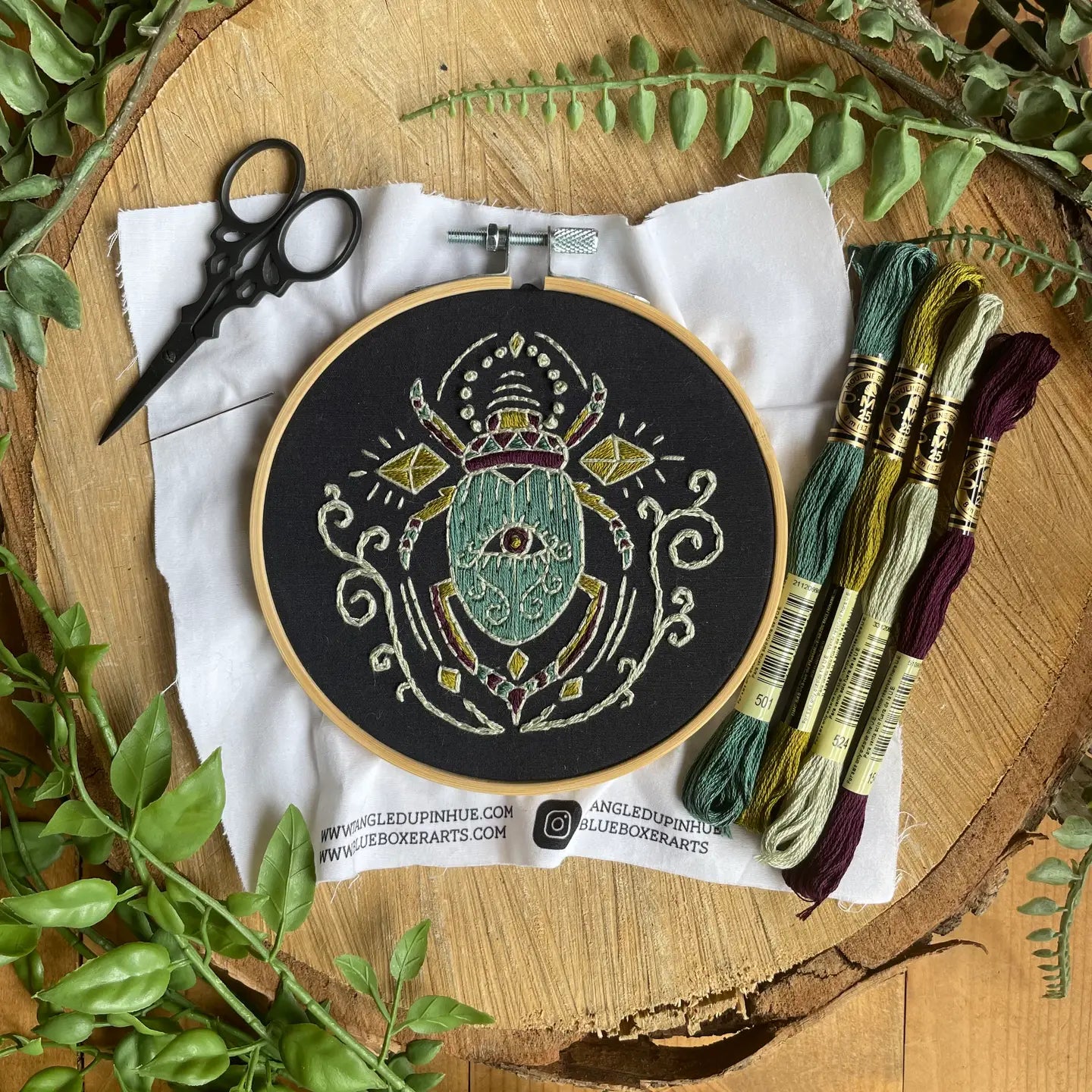 Diy Stitch Kit - Eyes Wide Beetle Embroidery Kit