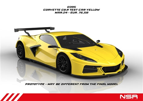 NSR0395SW Corvette C8.R Test Car Yellow