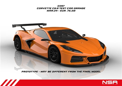 NSR0397SW Corvette C8.R Test Car Orange