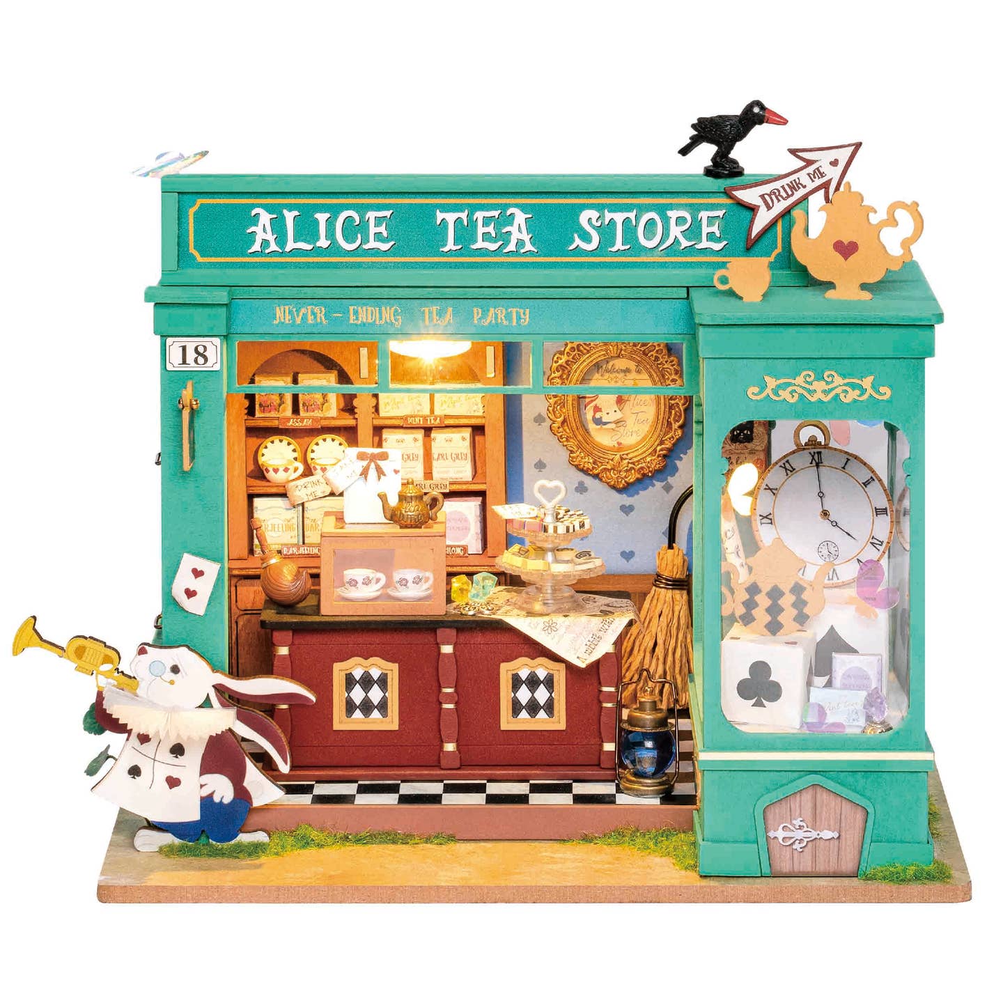 Diy Miniature House Kit: Alice's Tea Store