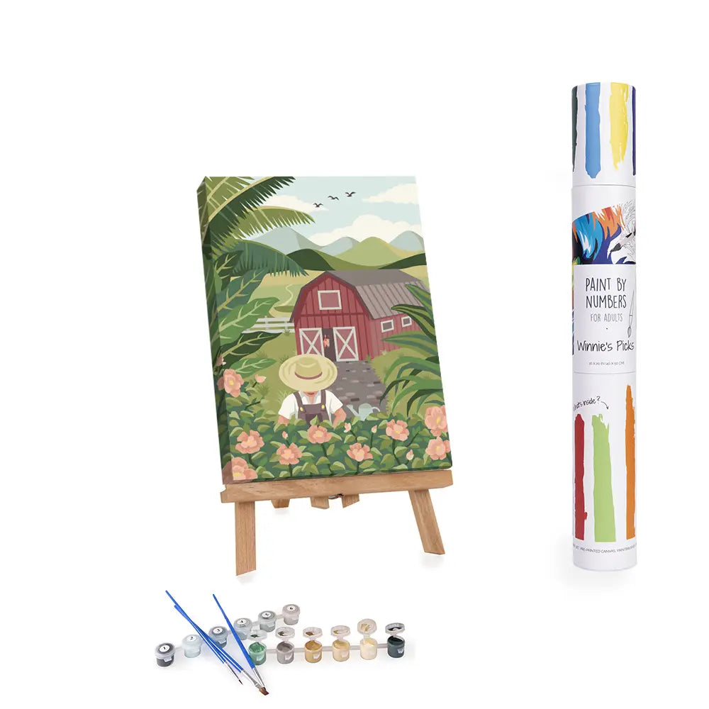 Gardening Afternoon - Summer Decor Paint By Numbers Kit 16x12in