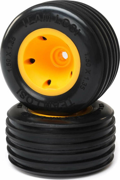 Rib Front Tire, Mounted, Orange(2): Mini JRXT