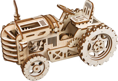 Mechanical Wood Models; Tractor - with wind-up spring