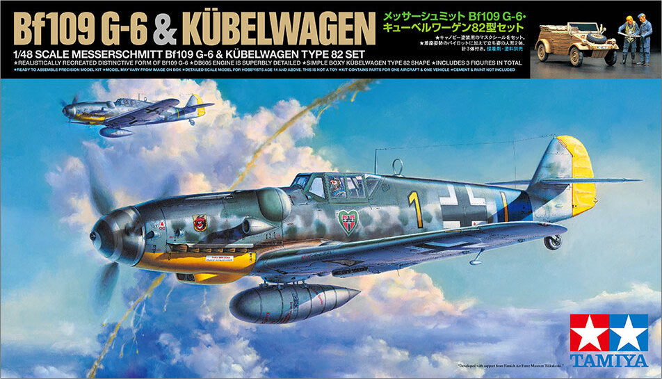 1/48 Messerschmitt Bf109 G-6 & Kubelwagen Type 82 Plastic