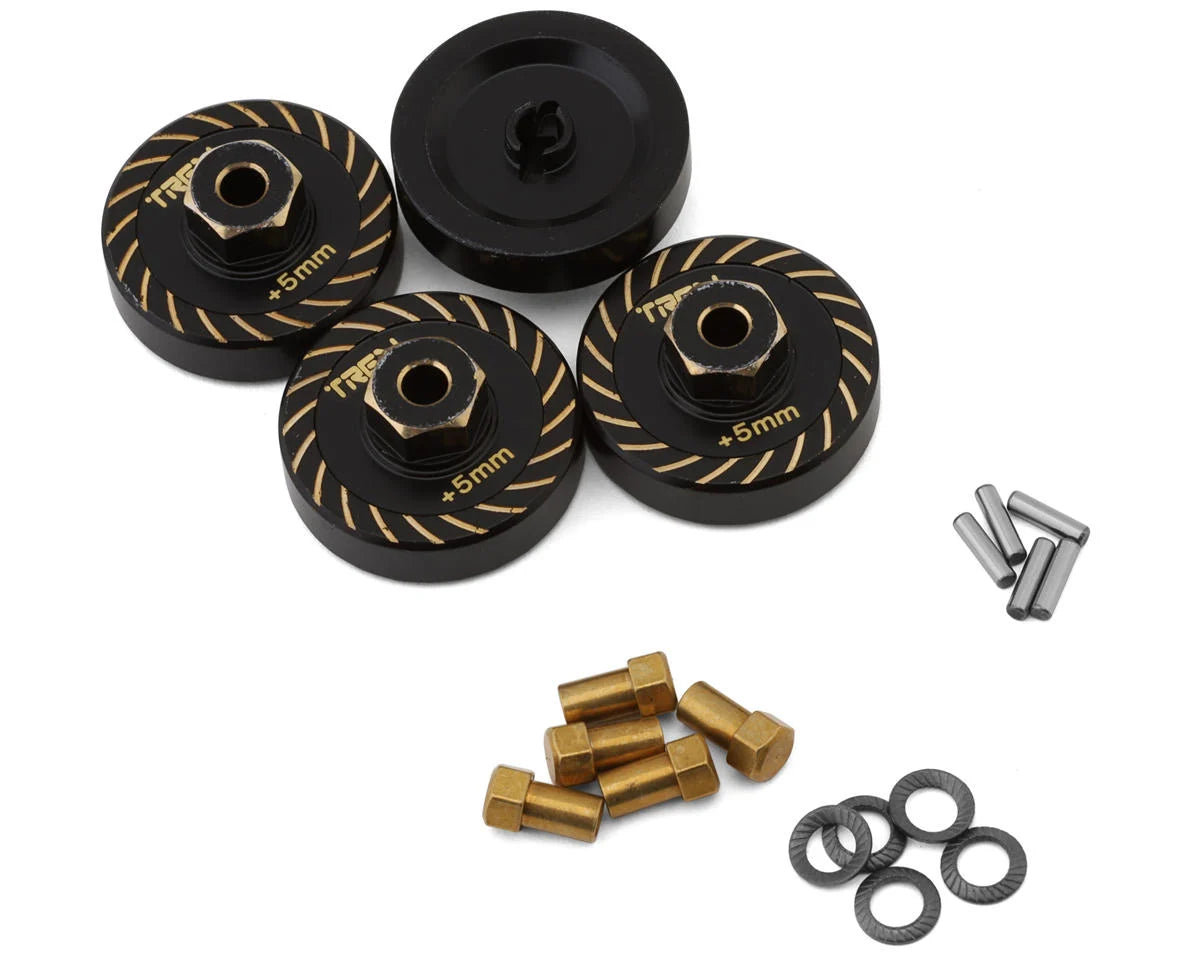 X002YSWRGH Treal Hobby Axial SCX24 Type B Brass Extended Wheel Hubs (4) (+5mm)