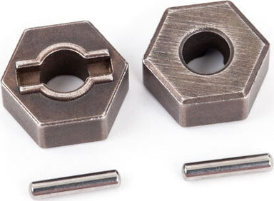 Wheel hubs, hex (steel) (2)/ axle pins (2)