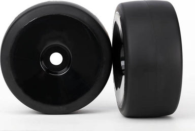 Tires & wheels, assembled, glued (black, dished wheels, slick tires (S1 compound), foam inserts) (rear) (2)