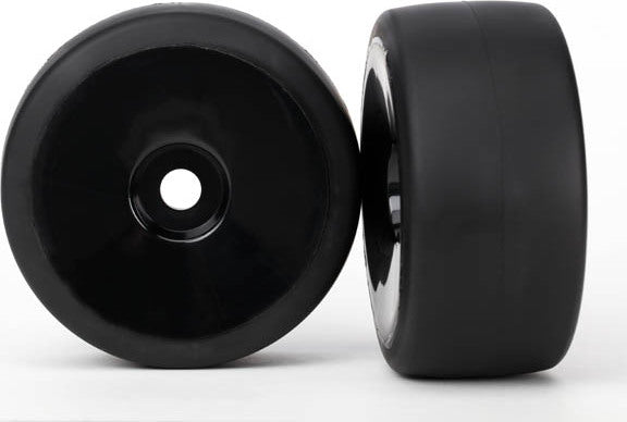 Tires & wheels, assembled, glued (black, dished wheels, slick tires (S1 compound), foam inserts) (front) (2)