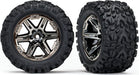 Tires & wheels, assembled, glued (2.8") (RXT black chrome wheels, Talon Extreme tires, foam inserts) (2) (TSM rated)