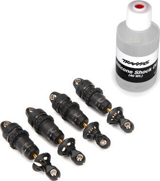 Shocks, GTR hard anodized, PTFE-coated bodies with TiN shafts (fully assembled, without springs) (4)