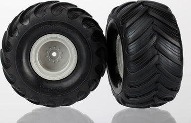 Tires & wheels, assembled (grey wheels (dual profile, 1.5" outer and 2.2" inner), dual profile tires) (2)