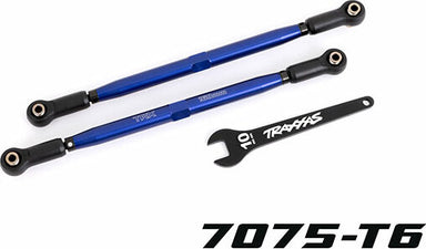 Toe Links, Front (Tubes Blue-Anodized, 7075-T6 Aluminum, Stronger Than Titanium) (2) (For Use with #7895 X-Maxx® Widemaxx® Suspension Kit)