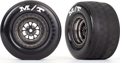 Tires and Wheels, Assembled, Glued (Weld Satin Black Chrome Wheels, Mickey Thompson® Et Drag® Slicks, Foam Inserts) (Rear) (2)