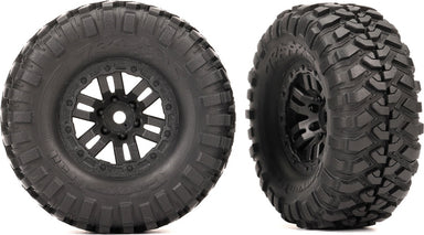 Tires & wheels, assembled (black 1.0" wheels, Canyon Trail 2.2x1.0" tires) (2)
