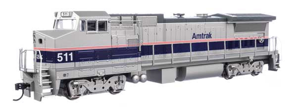 9563 GE Dash 8-32BWH - Standard DC -- Amtrak(R) #511 - Phase IV (silver, blue stripe, red & white pinstripes)