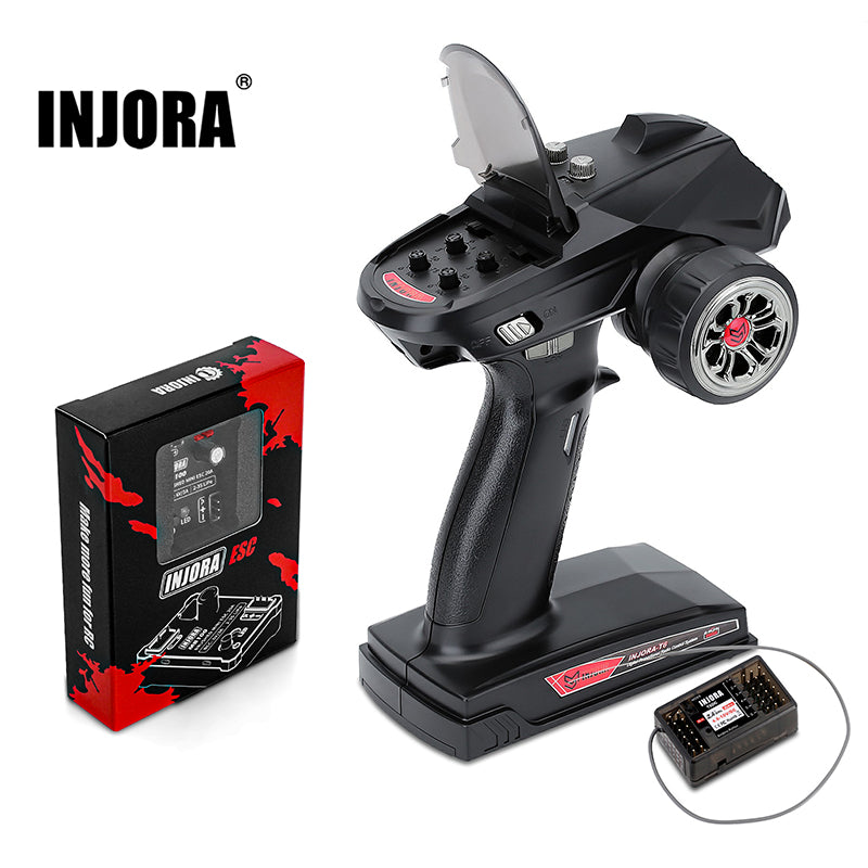 INJORA MB100 ESC and 6CH Transmitter Receiver for 1/18 1/24 RC Crawlers