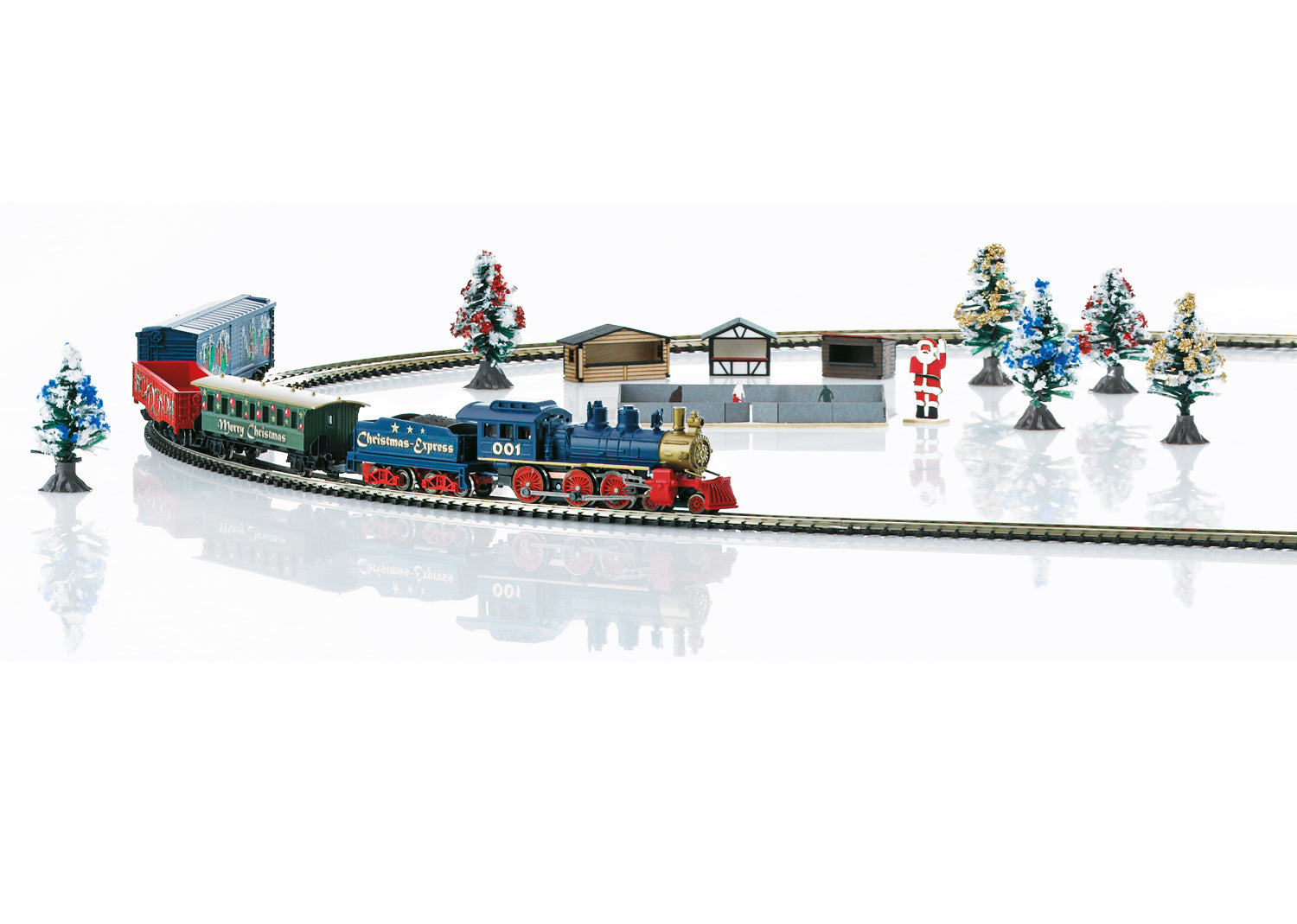 81846  Christmas Starter Set. Exclusively for the USA 120 Volts. Steam Freight Train with an Oval of Track Model train