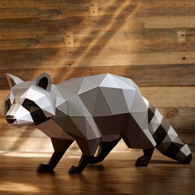 RACTGR Raccoon 3D Papercraft Origami Model