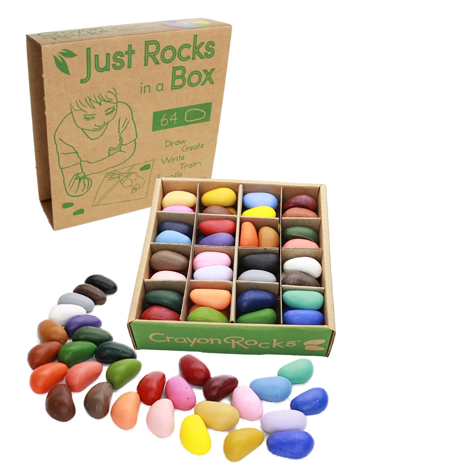 JRB 32 Just Rocks in A Box - 32 Colors / 64 Crayons