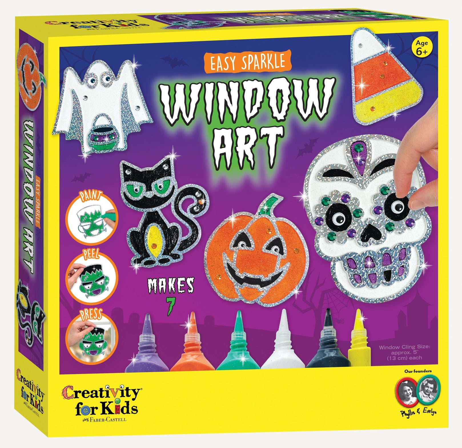 Halloween Easy Sparkle Window Art Craft Kit for Kids