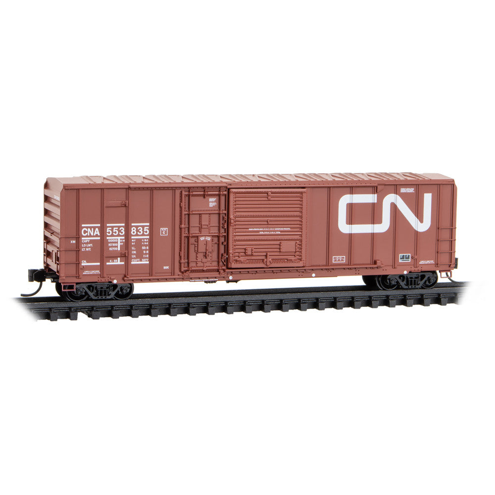 02600032 N Canadian National 50'Rib Side Box Car, Plug & Sliding Door, w/o Roofwalf