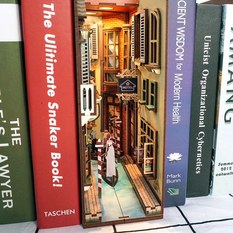 DIY Miniature House Book Nook Kit: Travel in Venice