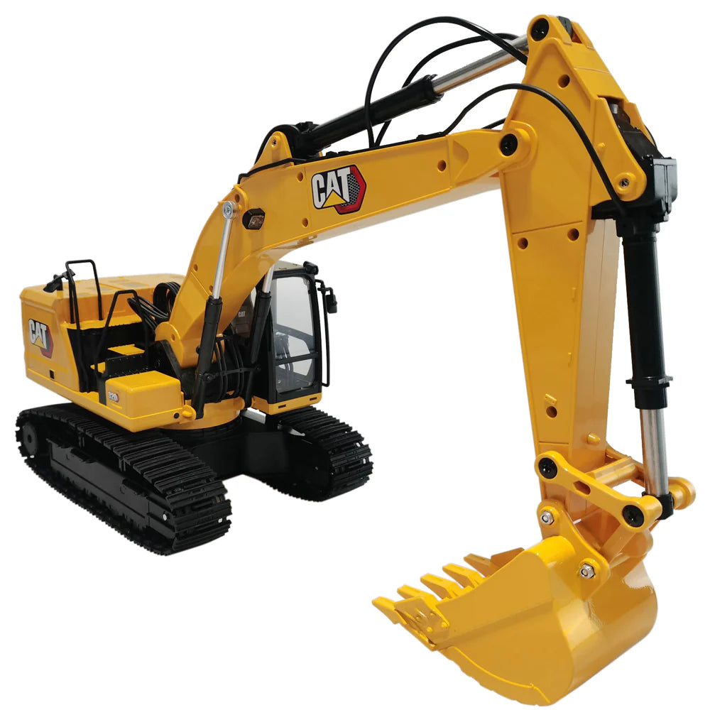 DCM28005 1/16 Scale RC Caterpillar 320 Hydraulic Excavator with Grapple and Hammer Attachments, RTR