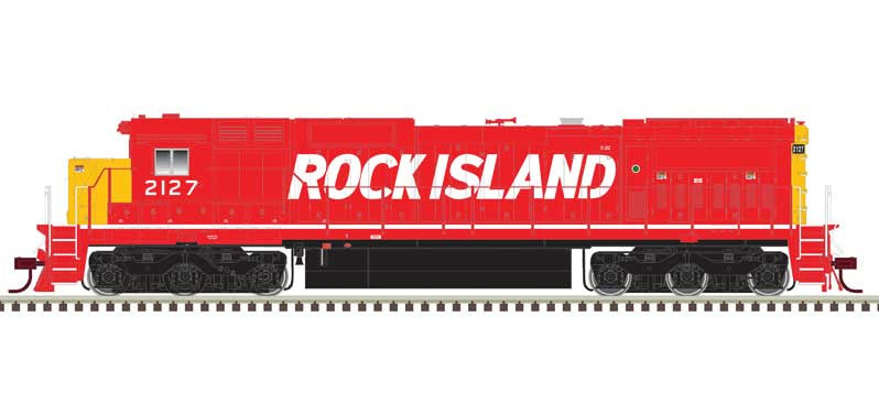 10004177 GE DASH 8-40C w/Front & Rear Ditch Lights - Standard DC -- Rock Island Rail #2127 (red, yellow)