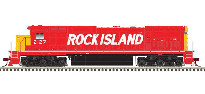 10004202 GE DASH 8-40C w/Front & Rear Ditch Lights - ESU LokSound & DCC - Master(R) Gol -- Rock Island Rail #2127 (red, yellow)