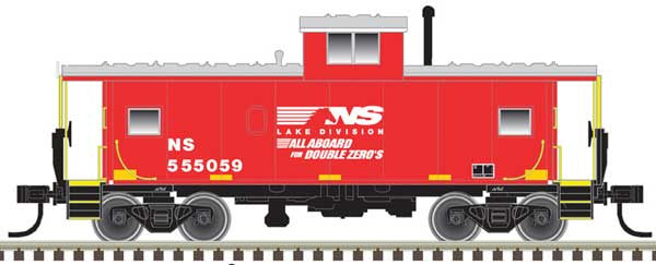 20006235 Standard-Cupola Caboose - Ready to Run - Master(R) -- Norfolk Southern 555555 (red, white)