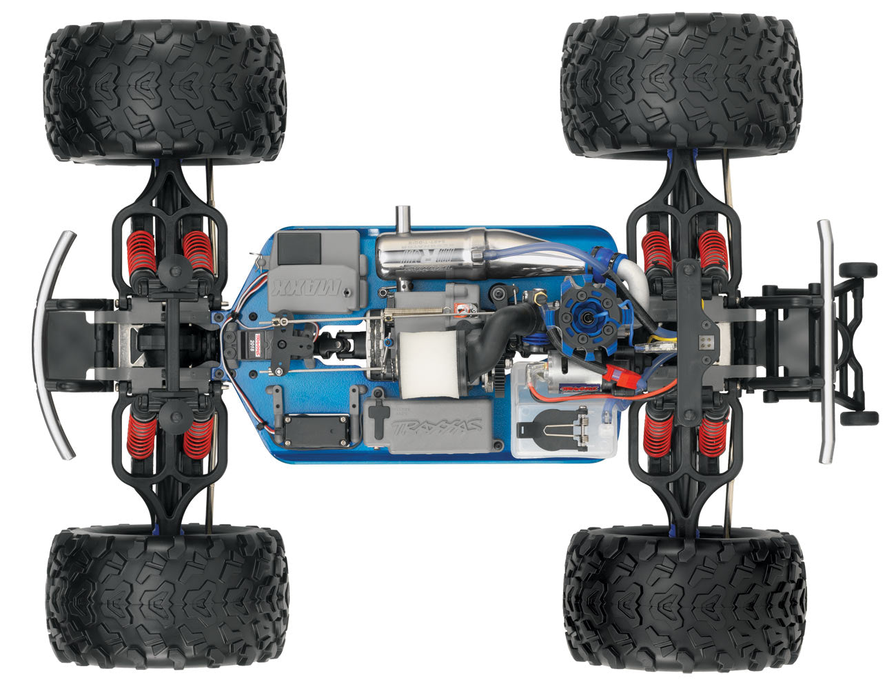 White T-Maxx® 3.3: 1/10 Scale Nitro-PoweRed 4WD Maxx® Monster Truck with TQi™ 2.4GHz Radio System, Traxxas Link™ Wireless Module, and Traxxas Stability Management (TSM)®