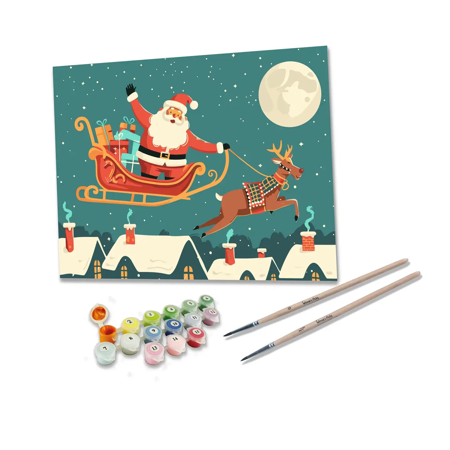 Santa's Magical Flight - Paint by Numbers