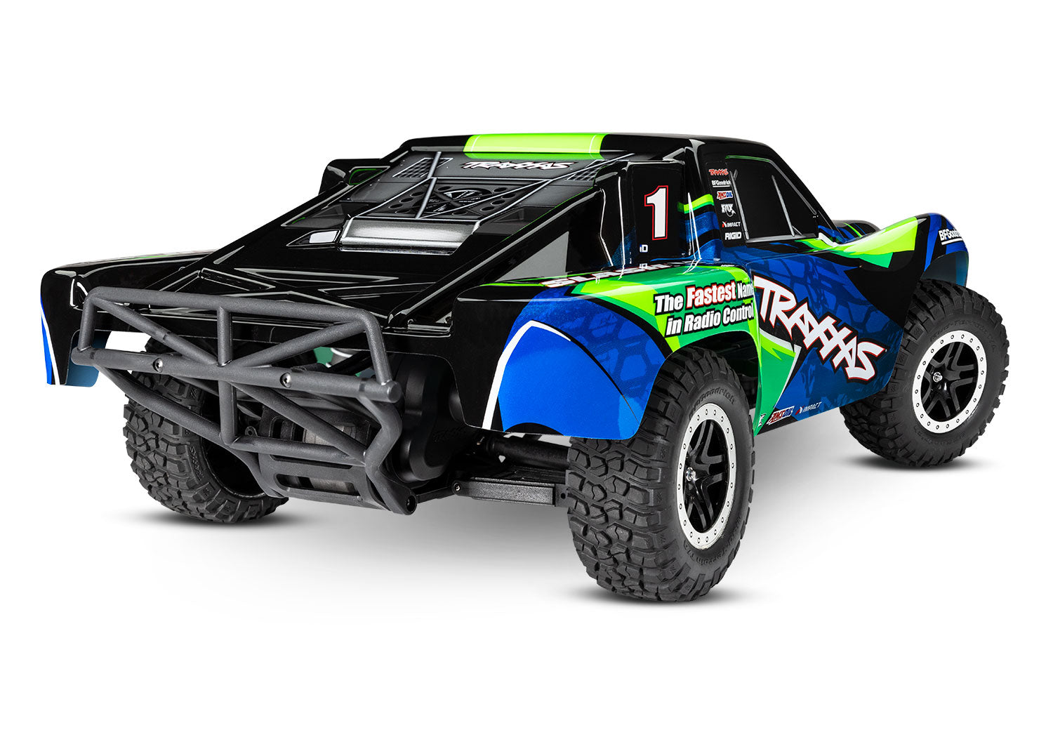 58276-74 Green Slash® VXL: 1/10 Scale 2WD Brushless Short Course Racing Truck with TQi™