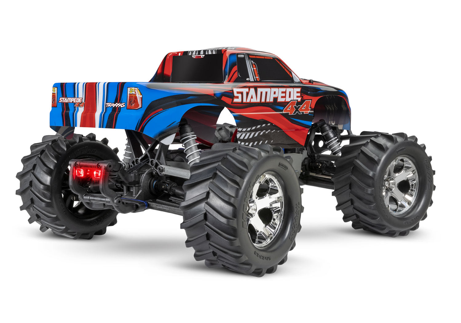 TRAXXAS STAMPEDE w/ LED LIGHTS (Red) - 67054-61-RED