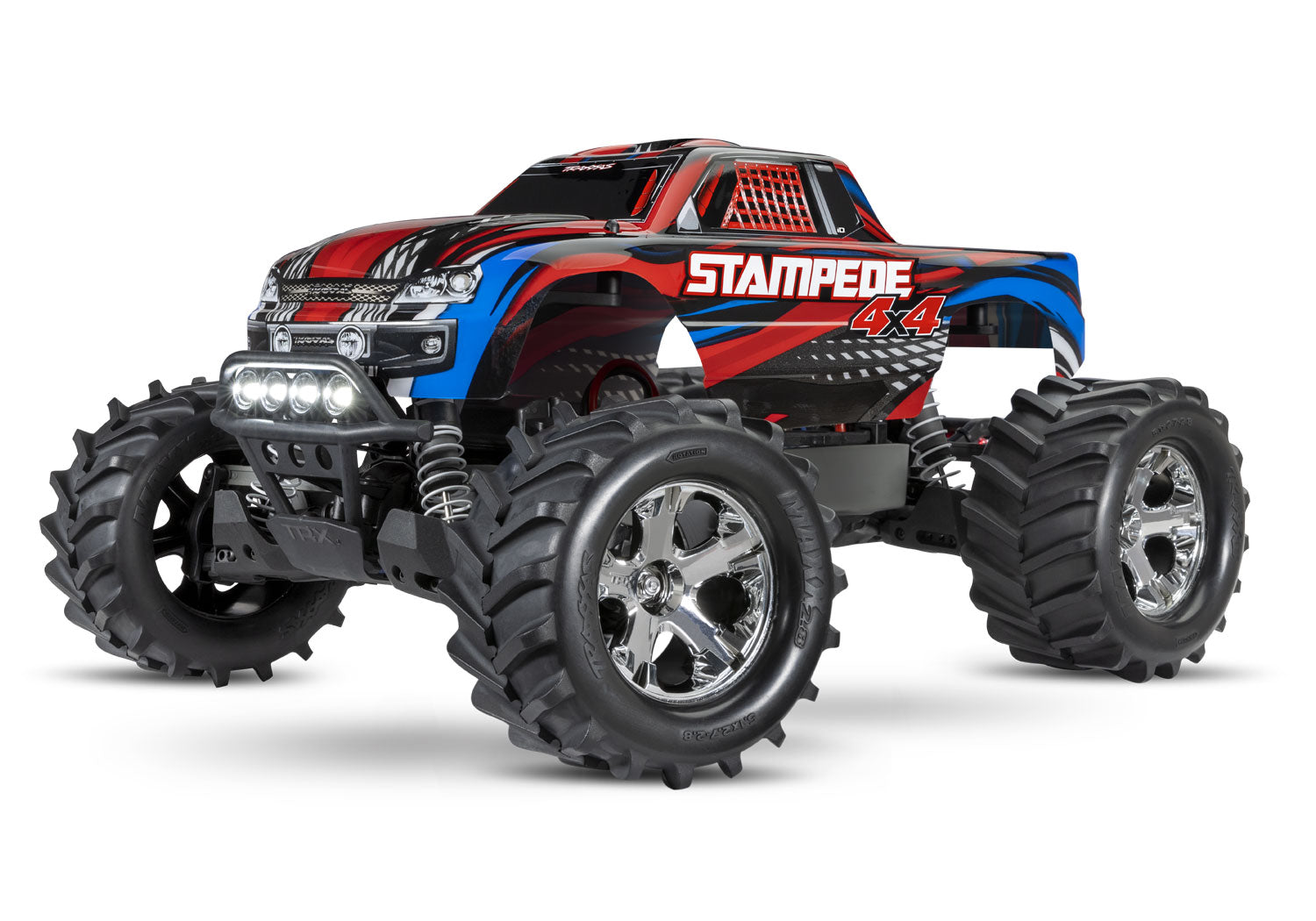 TRAXXAS STAMPEDE w/ LED LIGHTS (Red) - 67054-61-RED