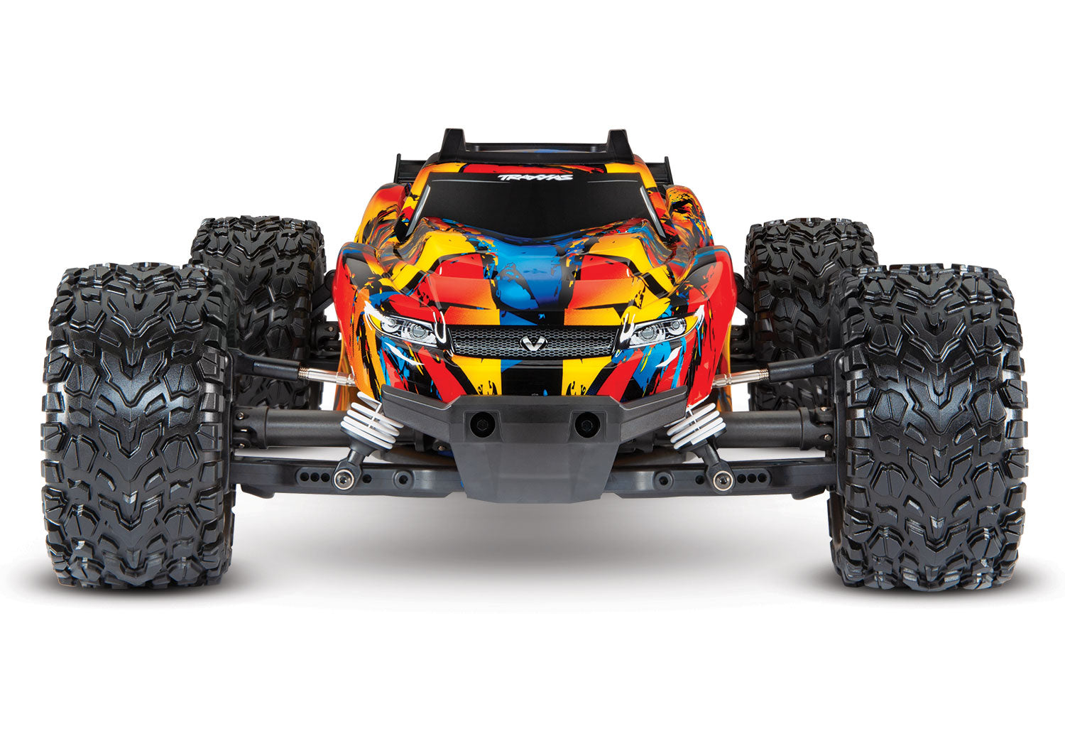 SOLAR FLARE Rustler® 4X4 VXL: 1/10 Scale Stadium Truck with TQi™ Traxxas Link™ Enabled 2.4GHz Radio System and Traxxas Stability Management (TSM)®