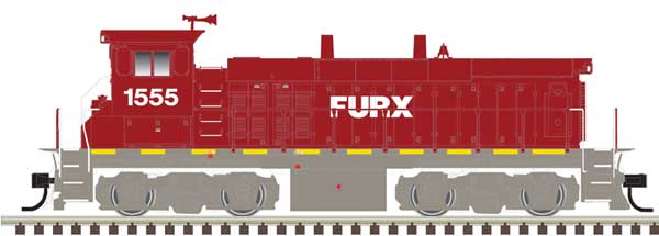 Atlas EMD MP15DC - with Ditch Lights - LokSound and DCC - Master(R) Gold - FURX 1555 (red, gray) -- 150-10003864