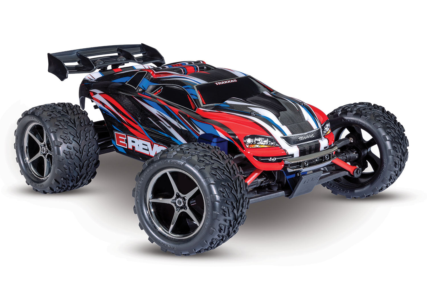71054-8 Red Blue E-Revo®: 1/16-Scale 4WD Racing Monster Truck with TQ™ 2.4GHz Radio System