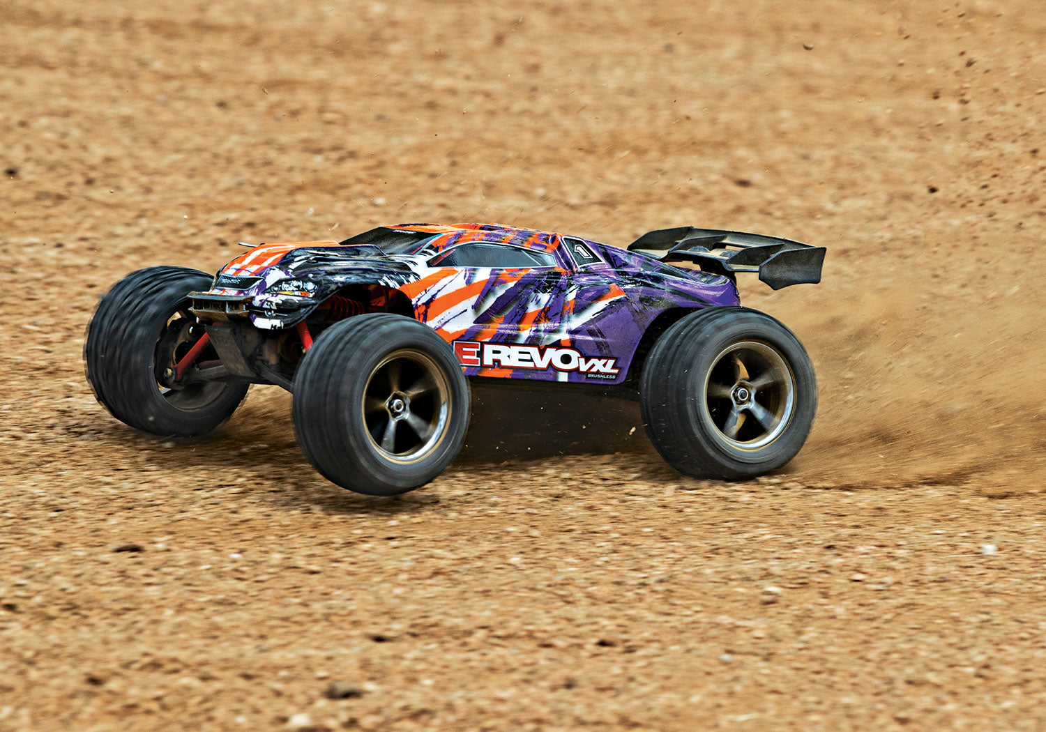 71076-8 Purple E-Revo® VXL: 1/16-Scale 4WD Brushless Monster Truck with TQi™