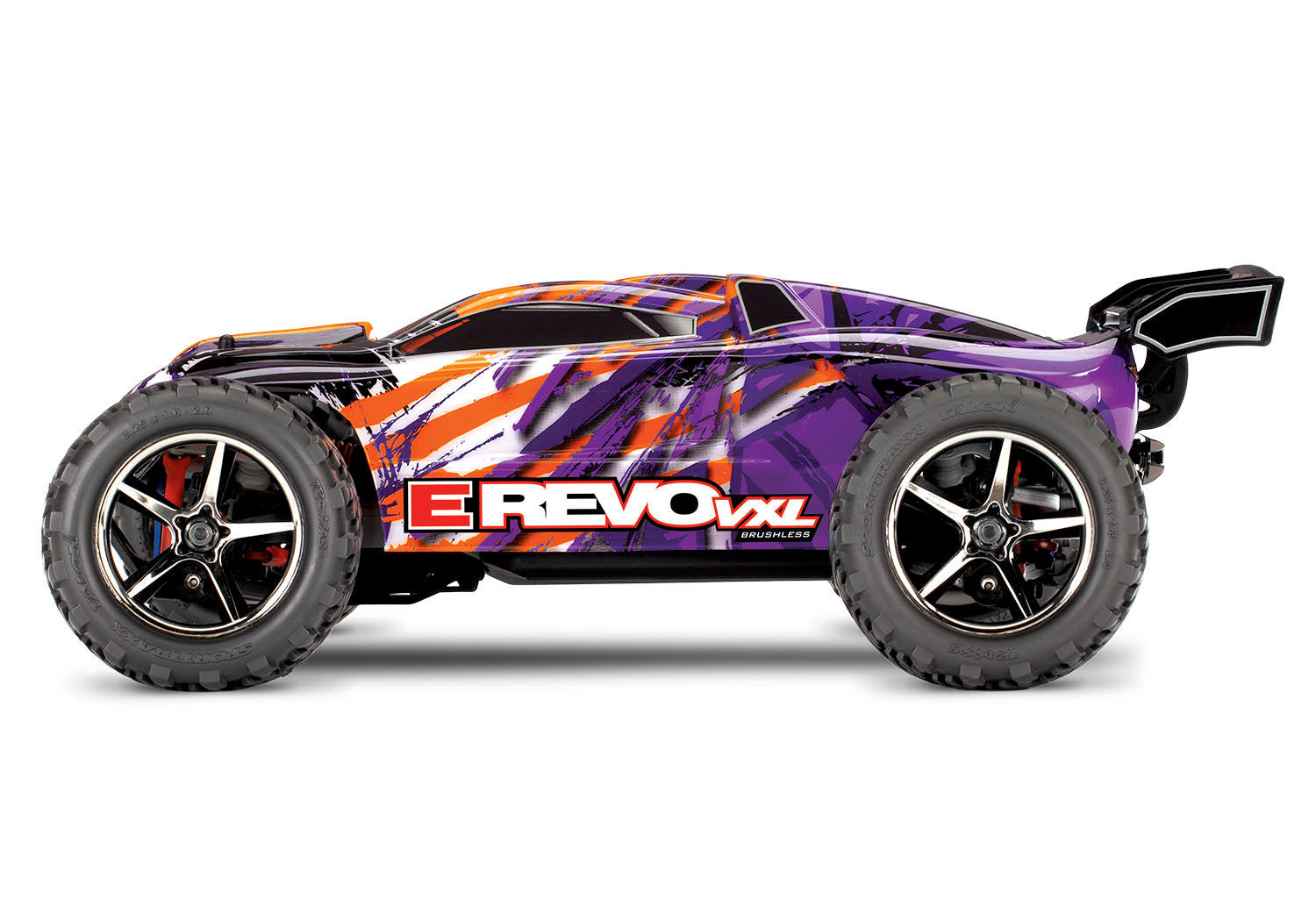 TRAXXAS E-Revo® VXL: 1/16 Scale Electric 4WD Racing Monster Truck (Purple) - 71076-3