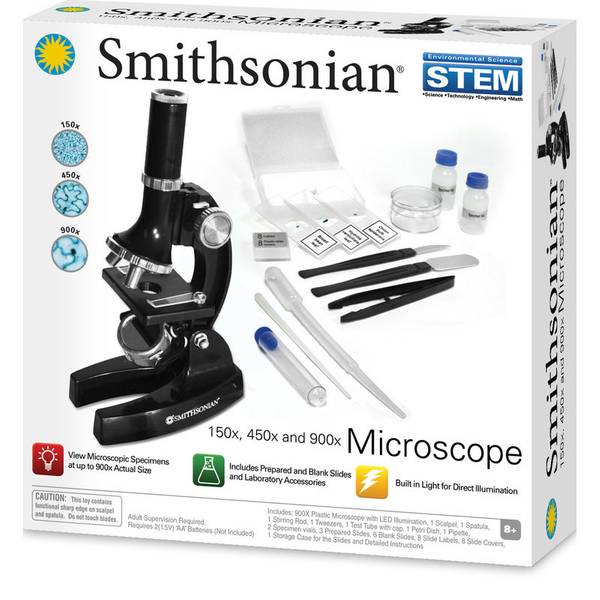 Smithsonian STEM 150x/450x/900x Microscope Kit - NSI-22249